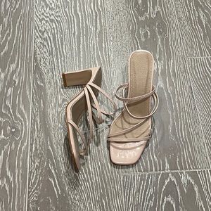NWOB strappy nude heel